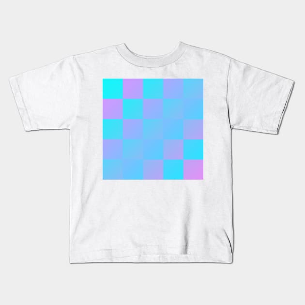 Vaporwave Aesthetic Checker Kids T-Shirt by melisssne